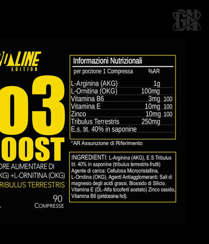 No 3 X Boost| L-Arginina Tribulus Zinco - AMINOACIDI